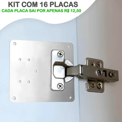 Kit Modern Lar ReparaFácil™ / Suportes Premium para Restauração de Dobradiças!