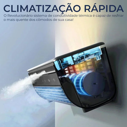 Mini Ar Condicionado Modern Lar™ Instalação Sem Furos / Diga Adeus ao Calor Intenso e Desfrute de Ar Gelado Instantâneo com Economia de Energia Para sua Casa!