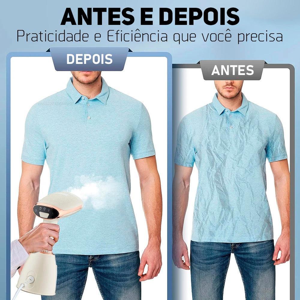 Ferro Vaporizador de Roupas Modern Lar™ / Elimine Vincos e Roupas Amassadas para uma Aparência Sempre Impecável!