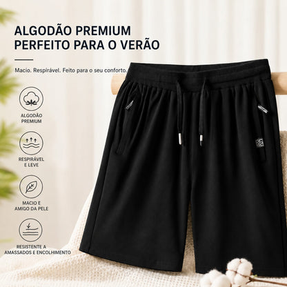 Shorts Iron™ em Algodão Premium com Tecnologia Refrescante