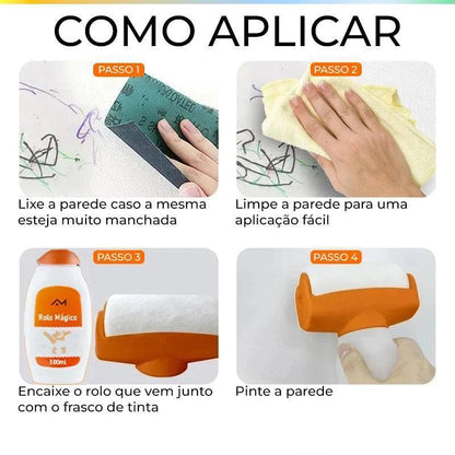 Rolo de Pintura Mágico Modern Lar™ / Transforme Suas Paredes com Cobertura Perfeita e Sem Sujeira!