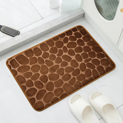 Tapete Antiderrapante PedraLux™ com Design de Pedras / Conforto, Elegância e Funcionalidade para Seu Ambiente!