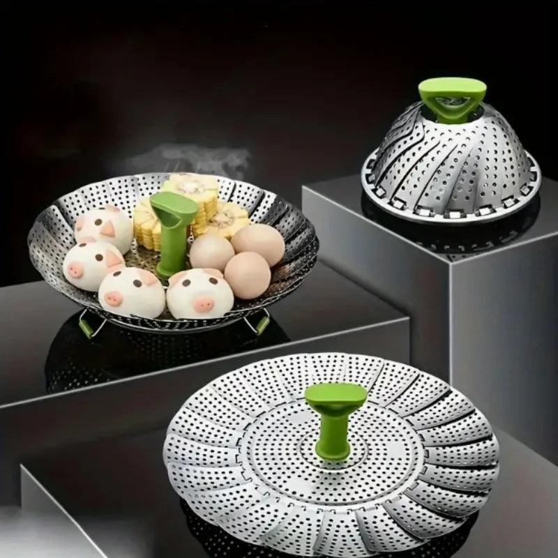 Kit de 2 Bandejas Vaporizadoras Modern House™  / Perfeita para Cozinhar no Vapor com Sabor e Saúde!