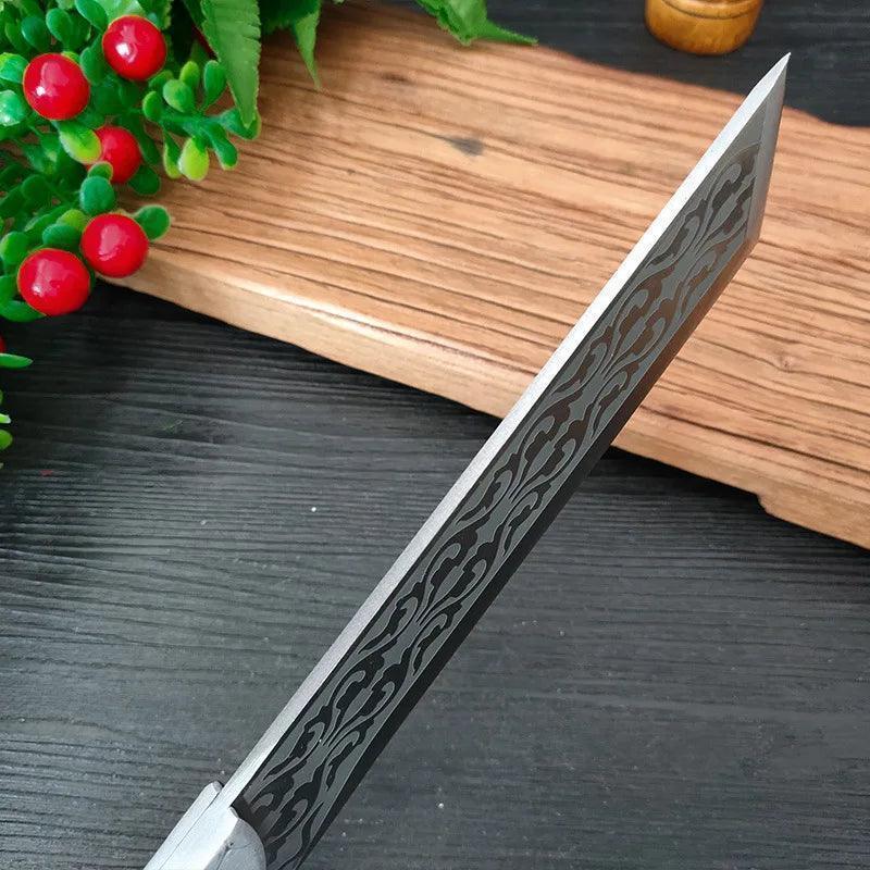 (Promoção: Compre 1, Leve 2)  Faca Longa com Lamina Japonesa Muzan™ / Precisão Artística e Elegância Milenar para os Melhores Cortes!