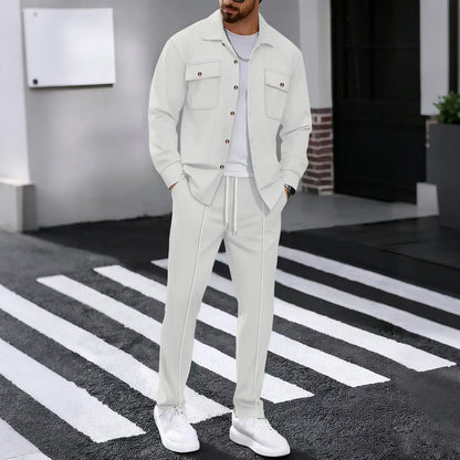 Conjunto Erik™ em Malha Texturizada Premium com Camisa Abotoada