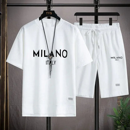 Conjunto Milano Italy™ com Estilo Street e Estampa Minimalista