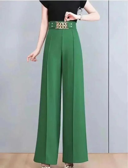 Calça Majesté™ com Fivela de Luxo e Caimento Perfeito / Exiba Sofisticação e Conforto em Cada Passo!