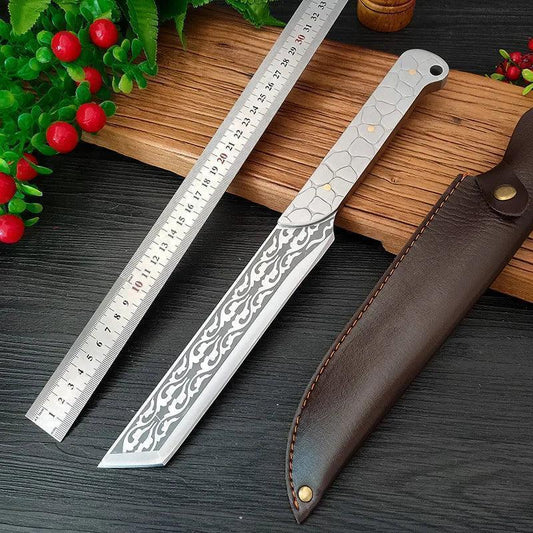 (Promoção: Compre 1, Leve 2)  Faca Longa com Lamina Japonesa Muzan™ / Precisão Artística e Elegância Milenar para os Melhores Cortes!