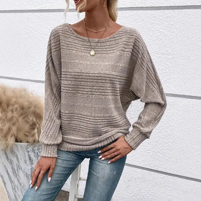 Blusa Mirevna™ Em Tricô Texturizado Com Decote Delicado