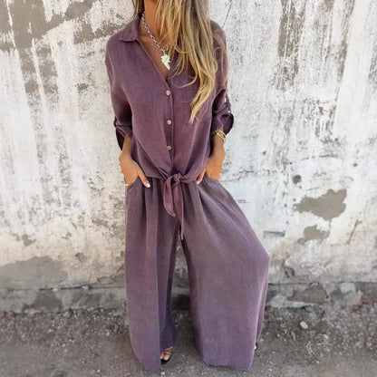 Conjunto Valença™ em Viscose Rústica de Caimento Nobre / Sofisticação Natural para Mulheres de Presença!