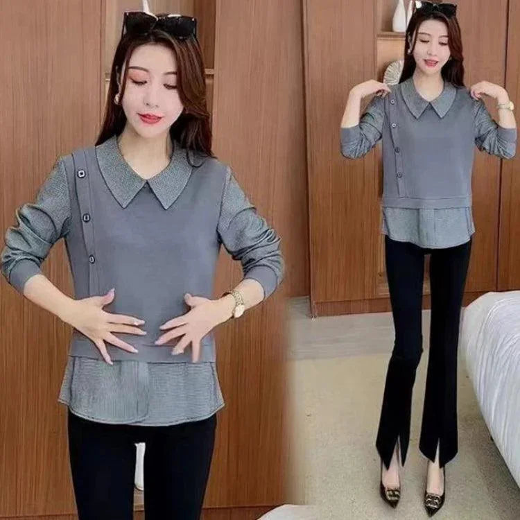 Blusinha Social Marissa™ - Elegância Singular / Design com Ilusão de Camadas!