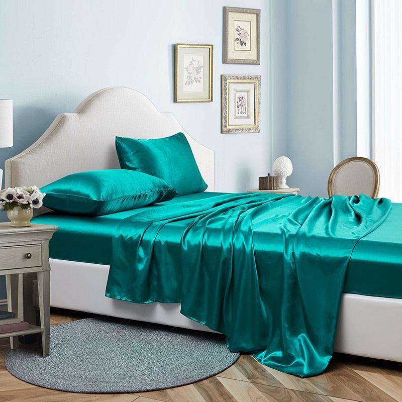 Jogo de Cama em Cetim 4 pçs - LuxorSilk / Onde o Luxo Encontra o Conforto!