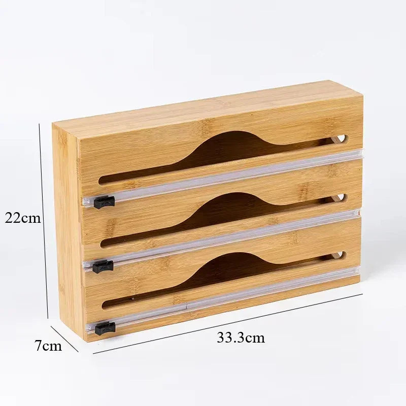 Organizador EcoClean Modern House™ em Bambu Natural com Trilhos de Corte Inteligente / Funcionalidade que Valoriza Seu Espaço
