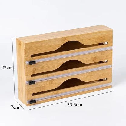 Organizador EcoClean Modern House™ em Bambu Natural com Trilhos de Corte Inteligente / Funcionalidade que Valoriza Seu Espaço