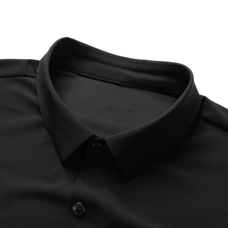 Camisa Social Manga Curta em Seda Gelo - Alto Padrão / Um toque de elegância em seu guarda-roupa!