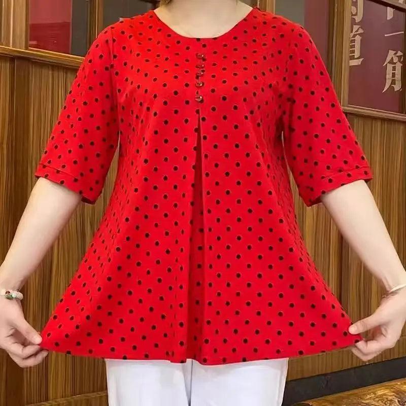 (Super Promo: Compre 2, Leve 3) Blusinha Jezebel™ Estilo Retrô Chic / Elegância Atemporal com Estampas em Poá!