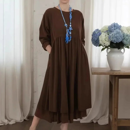 Vestido Delmara™ com Estrutura Solta e Estilo Minimalista