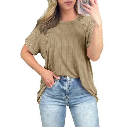 Camiseta Texturizada Steffany™ em Algodão Premium  / Exclusividade em Conforto e Estilo que Você Merece!