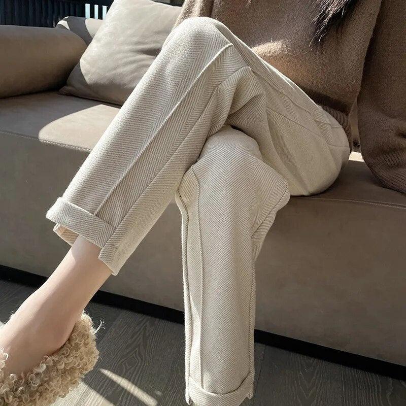 Calça de Cintura Alta Seraphina™ Elegância sofisticada, Projetada para Impressionar!
