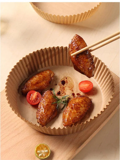 Kit com 100 Formas para Air Fryer Descartáveis e Antiaderentes
