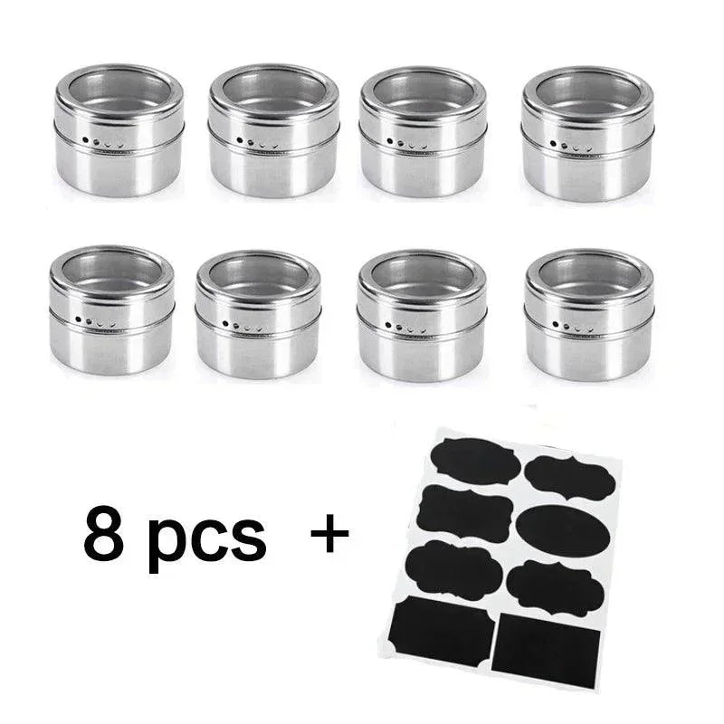 Kit de Porta Temperos Magnético ModernLar™ / Seu Toque de Sabor com Praticidade e Estilo!