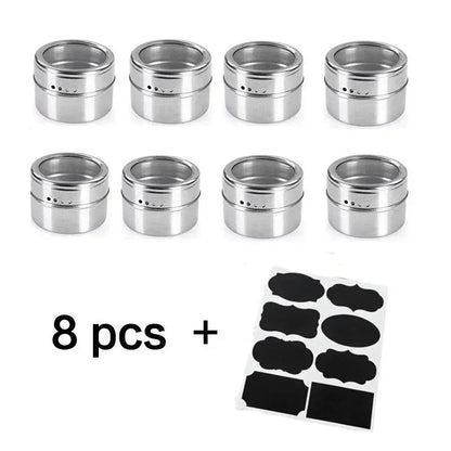 Kit de Porta Temperos Magnético ModernLar™ / Seu Toque de Sabor com Praticidade e Estilo!