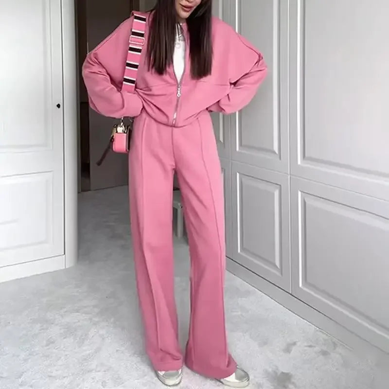 Conjunto Naomi™  em Moletom Premium com Jaqueta Zíper