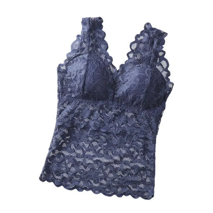[COMPRE 1 E LEVE 3] Blusinha BellaLace™ com Bojo Embutido e Renda Suave / Sensualidade e Conforto em Cada Curva!