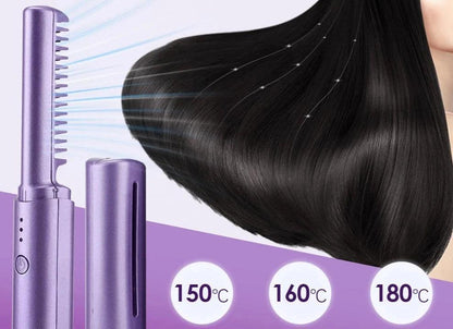 Pente portátil elétrico sem fio, leve em sua bolsa e tenha o Liso Perfeito com o CompactLiss™ em todas ocasiões!