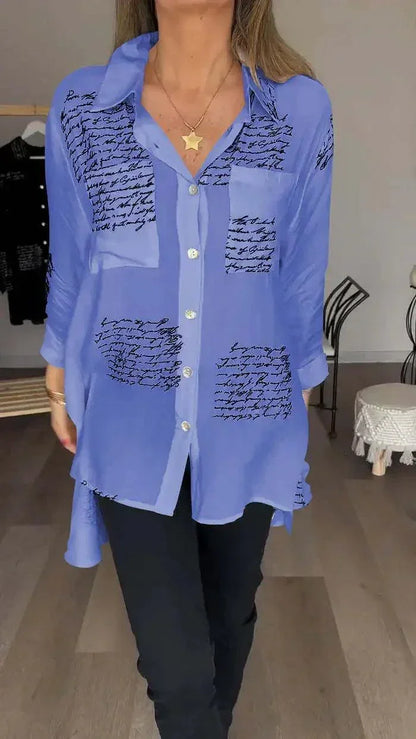 Camisa Poema de Seda™ com Detalhes Elegantes / Caimento Perfeito e Detalhes Únicos para um Estilo Sofisticado!