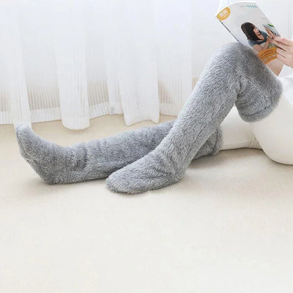 [COMPRE 2 E LEVE 3] Meias Longas Veloura™ em Tecido Felpudo Estilo Pantufa Ultra Macias