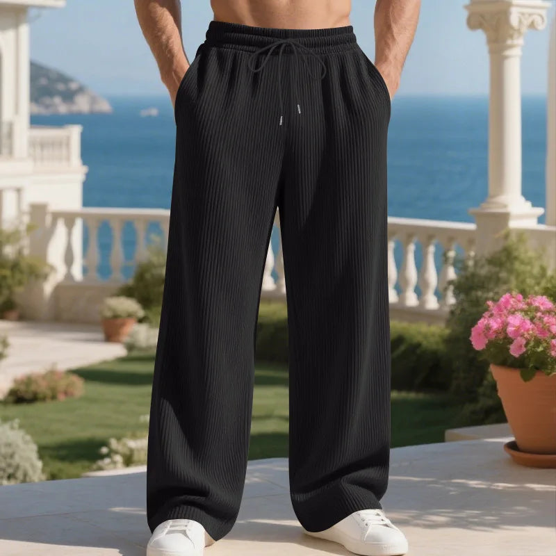 Calça Henry™ em Malha Texturizada Premium com Cordão Ajustável