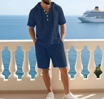 Conjunto Portofino Coast™ Em Linho de Algodão com Capuz Moderno