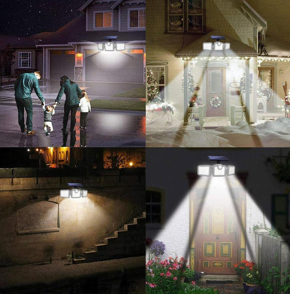 Kit Iluminação Eficiente com 3 Holofotes Solares Power Led