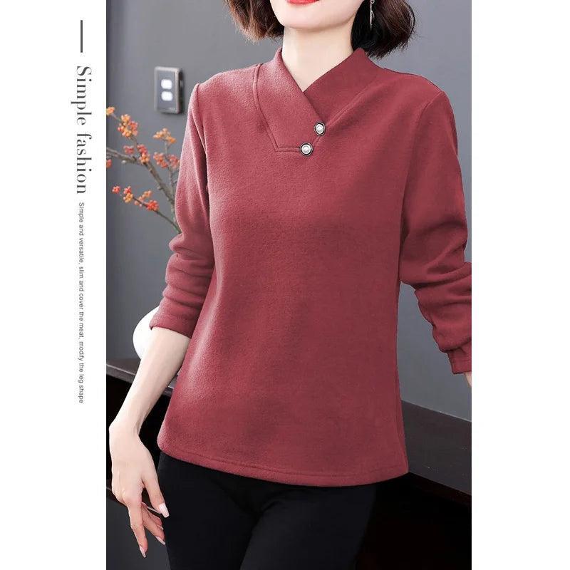 Moletom Fiorentina Chic™ Com Gola Detalhada / Moda Italiana Outono-Inverno!