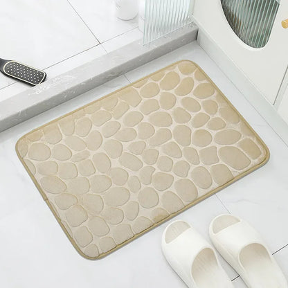 Tapete Antiderrapante PedraLux™ com Design de Pedras / Conforto, Elegância e Funcionalidade para Seu Ambiente!