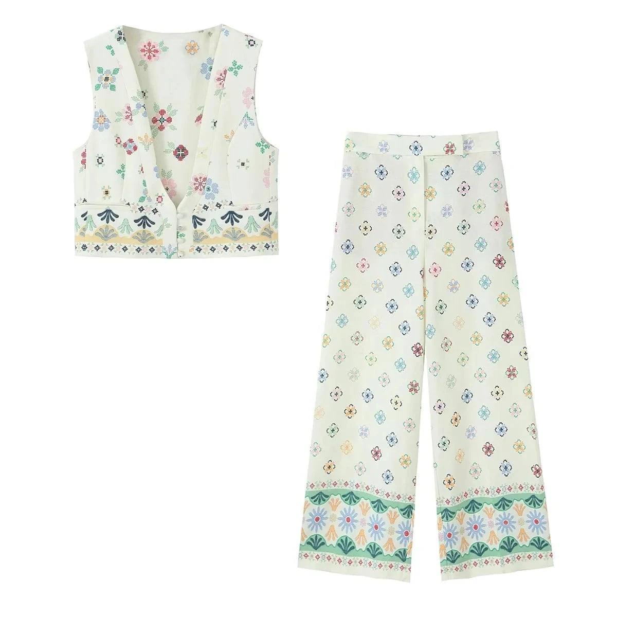 Conjunto Gorete: Versatilidade Floral para Todas as Ocasiões