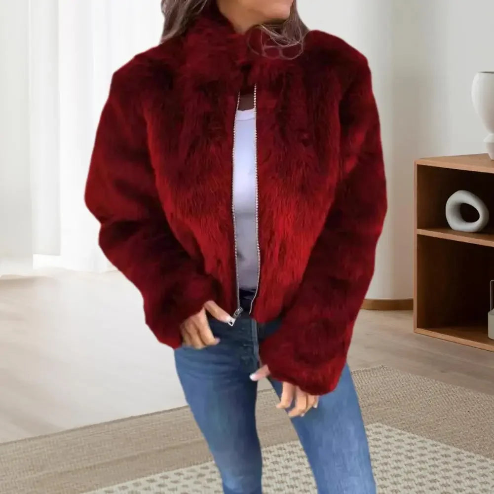 Casaco Bomber Winter Bloom™  em Pelúcia Premium Felpuda / O Toque de Glamour que Seu Inverno Merece!