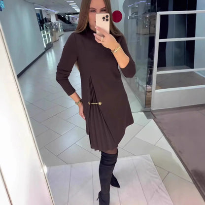 Vestido Gênova™ com Recorte Plissado Escultural