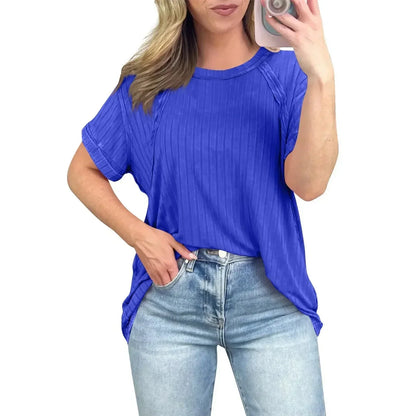 Camiseta Texturizada Steffany™ em Algodão Premium  / Exclusividade em Conforto e Estilo que Você Merece!