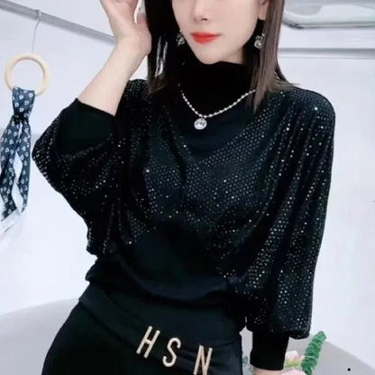 Blusinha Socialite™com Gola Alta / Elegânacia Discreta com um Toque de Luxo para o Dia a Dia!