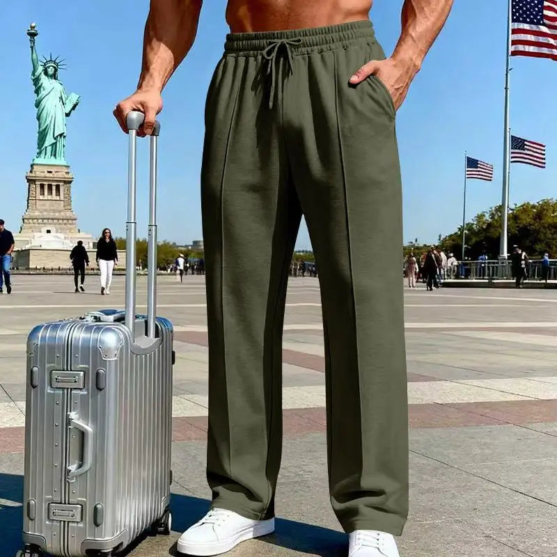 Calça Johan™ em Malha Premium com Cós Elástico e Cordão Ajustável