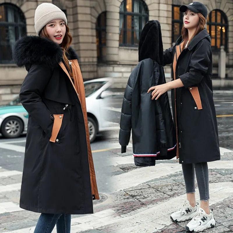 Parka Feminina com Capuz de Pelúcia - FurryFemme / A Forma Mais Estilosa de Se Proteger do frio!