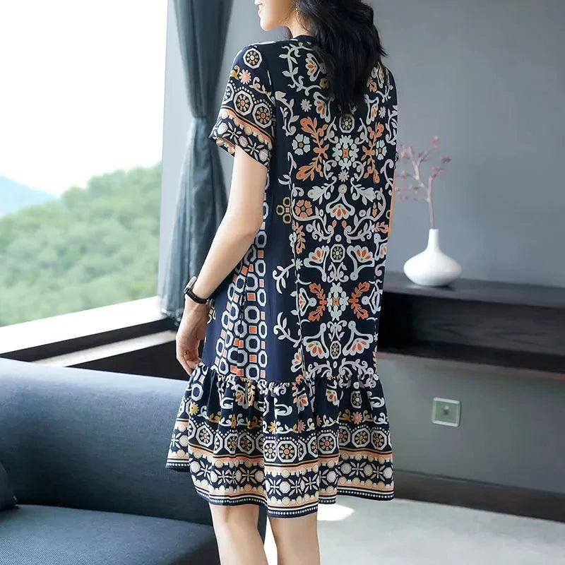 Vestido Esther™ Estilo Boêmio / Caimento Leve e Estilo Despojado para o seu Dia a Dia!