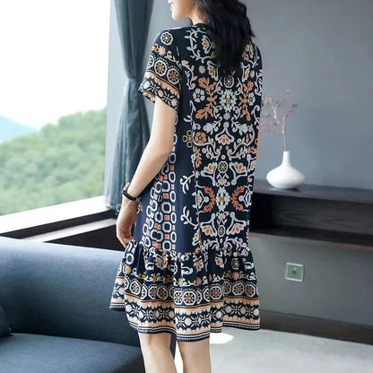 Vestido Esther™ Estilo Boêmio / Caimento Leve e Estilo Despojado para o seu Dia a Dia!