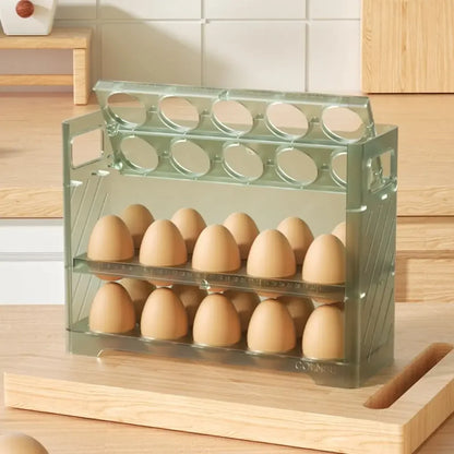 Organizador MultiOvos™ com Tampa Articulada e Capacidade Dupla / Organização e Praticidade para sua Rotina na Cozinha!