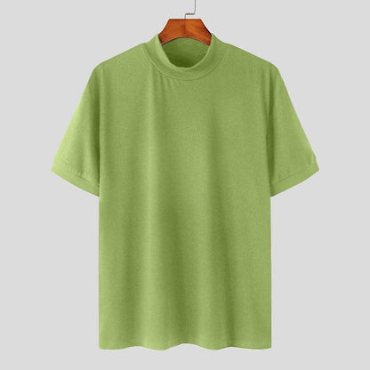 Camiseta Masculina Gola Alta Plus Size - ElevateMan /  A Combinação Perfeita de Estilo e Versatilidade para Homens de Bom Gosto!