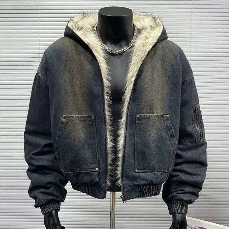 Jaqueta Seattle™ Bomber Jeans com Forro Peluciado