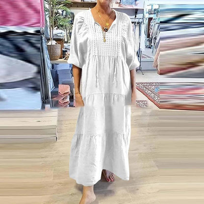 Vestido Brisa da Praia™ em Viscose Extra Leve / Encante-se com Leveza e Conforto que Te Abraçam em Qualquer Ocasião!