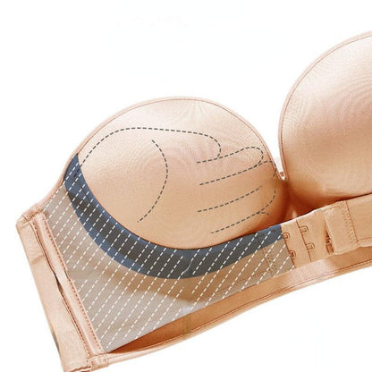 (Super Promo de Lançamento: Compre 2 e Leve 3) Kit de Sutiãs Invisíveis Giselle™ com Fivela de Sustentação e Tecido em Náilon + Elastano